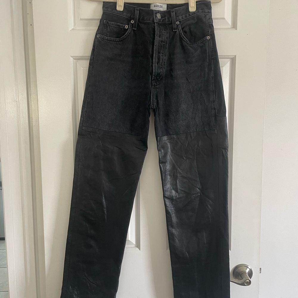Agolde Black Boot Cut Jeans Sleek Silhouette